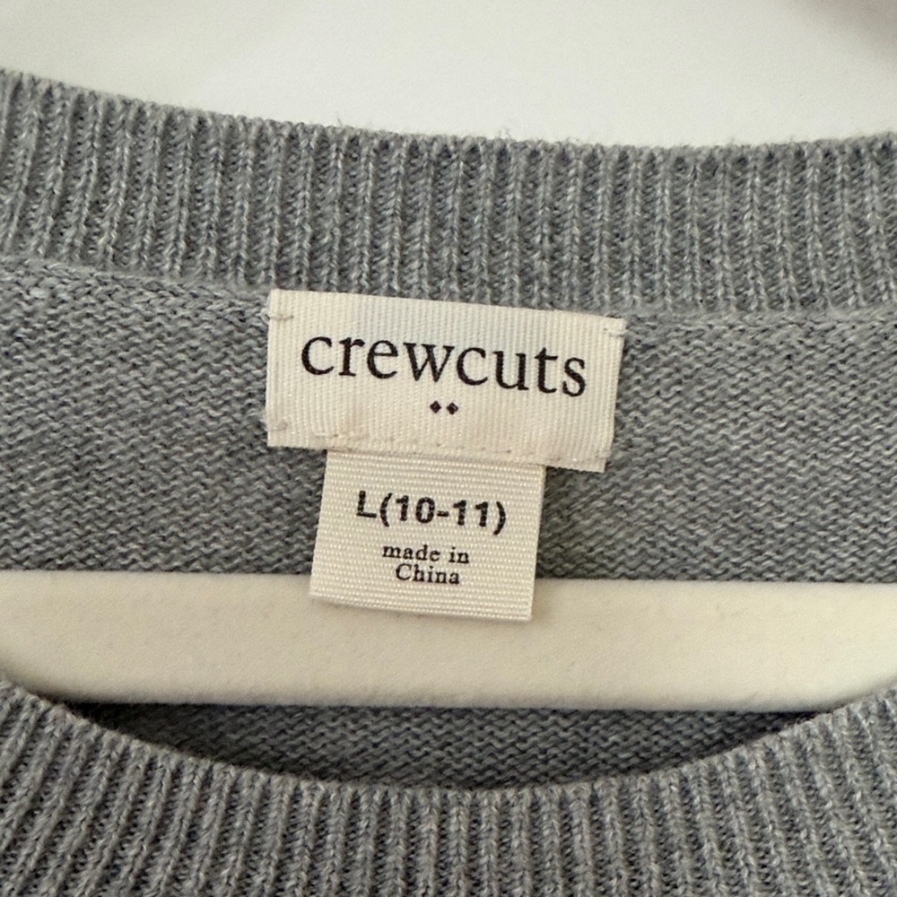J. Crew Kids Crewneck Sweater — Gray